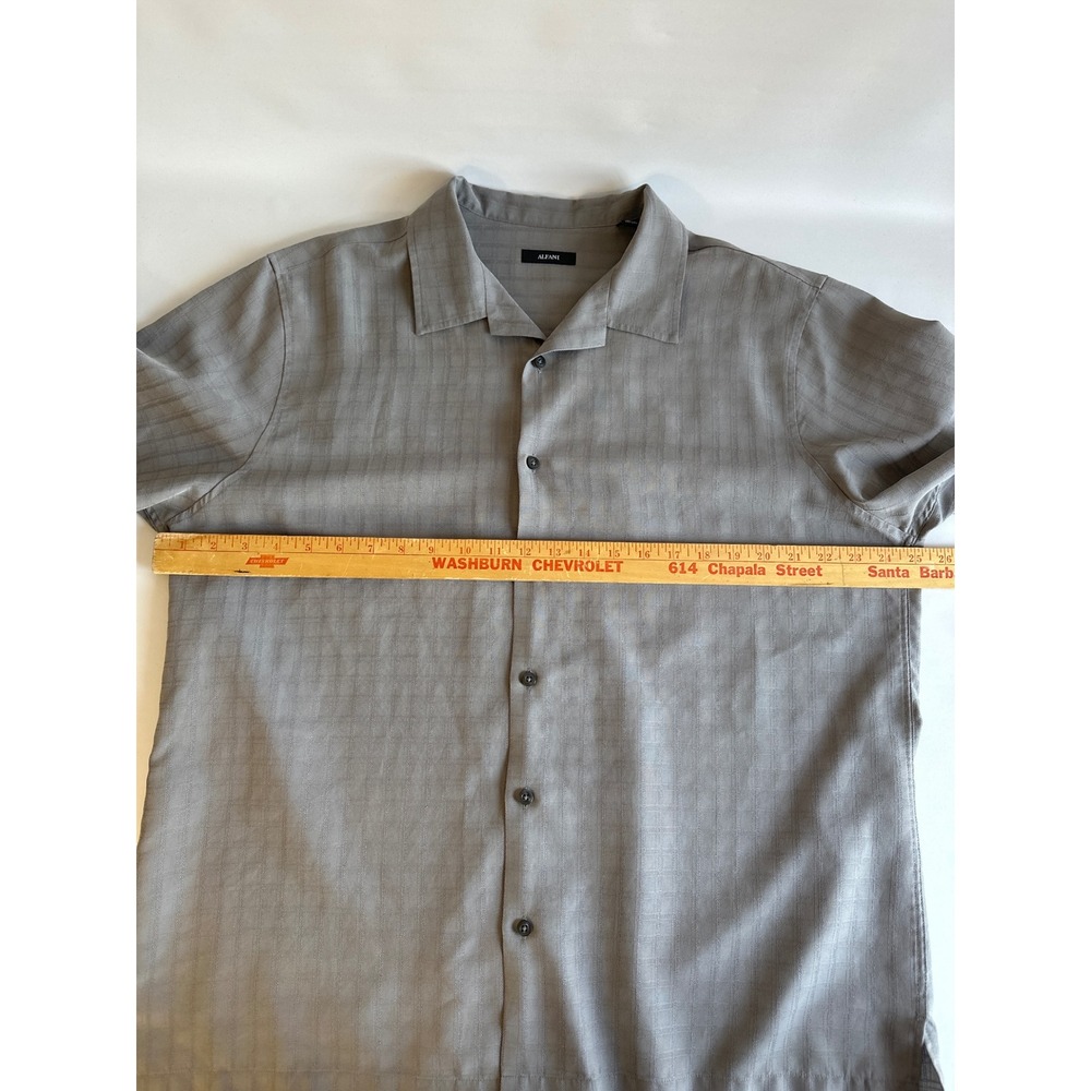 Alfani Men's XL Lot of 2 Short Sleeve Button Up Regular Fit Casual Shirts Collar - Picture 11 of 13